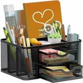 Black Mesh Desk arrangör med lådor