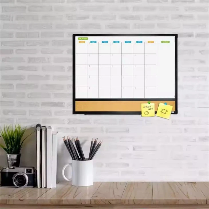 Magnetic dry erase calendar board